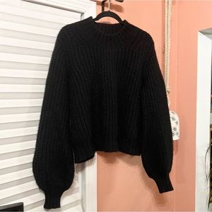 DOEN Baby Alpaca Sweater, Black, Medium